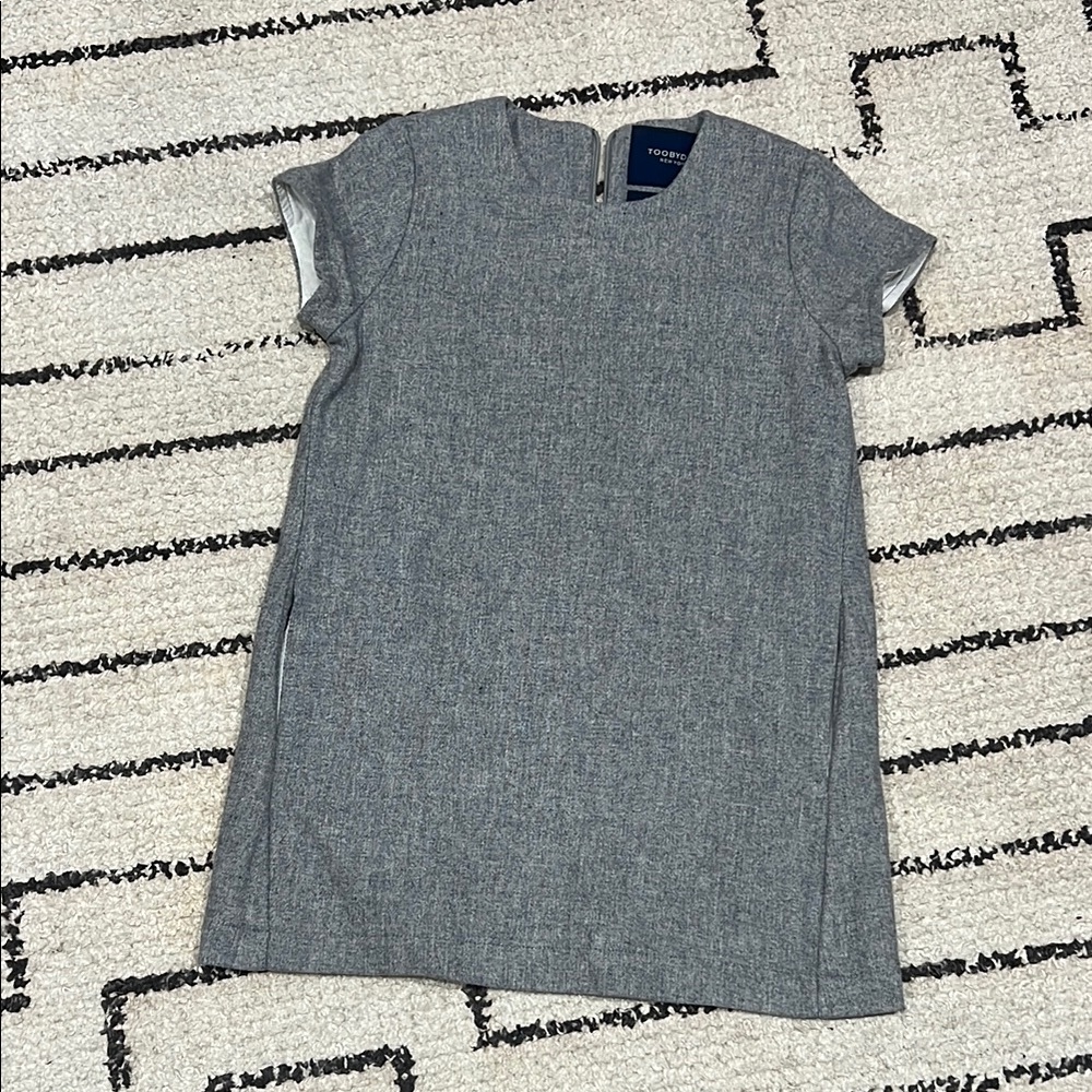 Toobydoo Dress Grey Wool Shift Dress